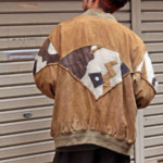 デザインスウェードブルゾン