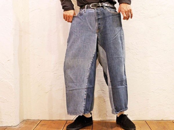 SUNY SIDE UPのREMAKE DENIM BAGGY PANTS