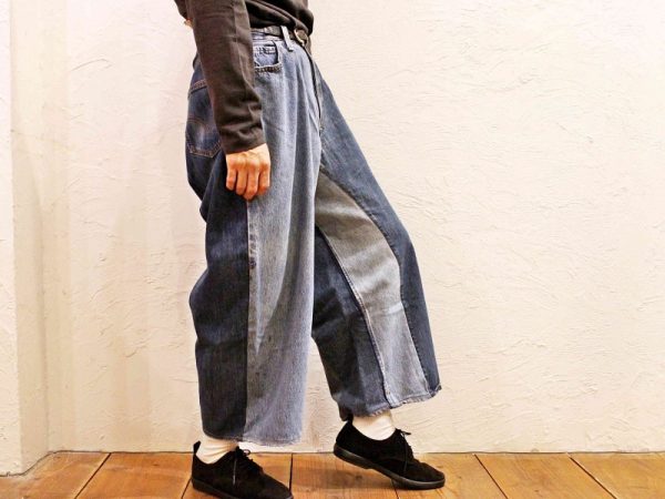 SUNY SIDE UPのREMAKE DENIM BAGGY PANTS