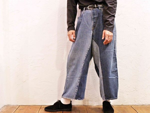 SUNY SIDE UPのREMAKE DENIM BAGGY PANTS