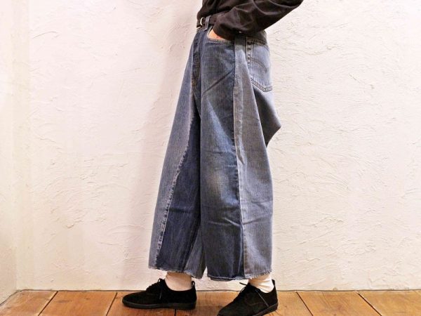 SUNY SIDE UPのREMAKE DENIM BAGGY PANTS