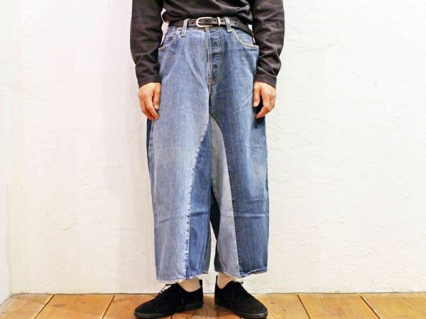 SUNY SIDE UPのREMAKE DENIM BAGGY PANTS
