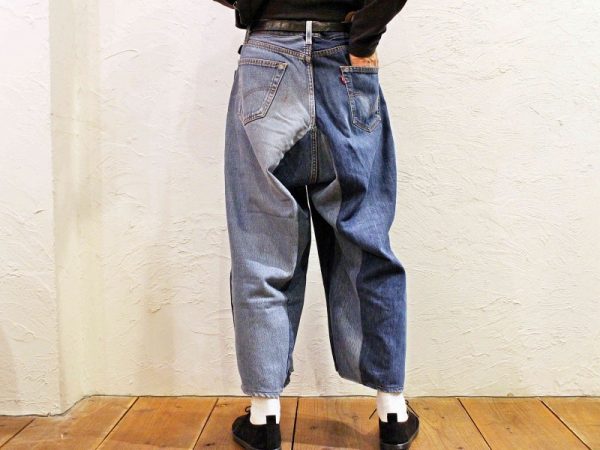 SUNY SIDE UPのREMAKE DENIM BAGGY PANTS