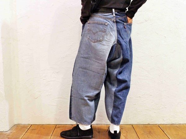 SUNY SIDE UPのREMAKE DENIM BAGGY PANTS