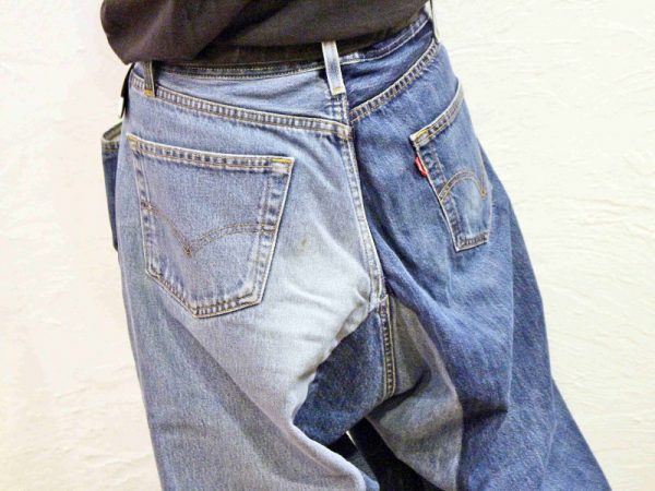SUNY SIDE UPのREMAKE DENIM BAGGY PANTS