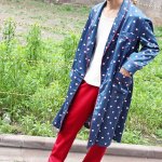 サテンパジャマガウン