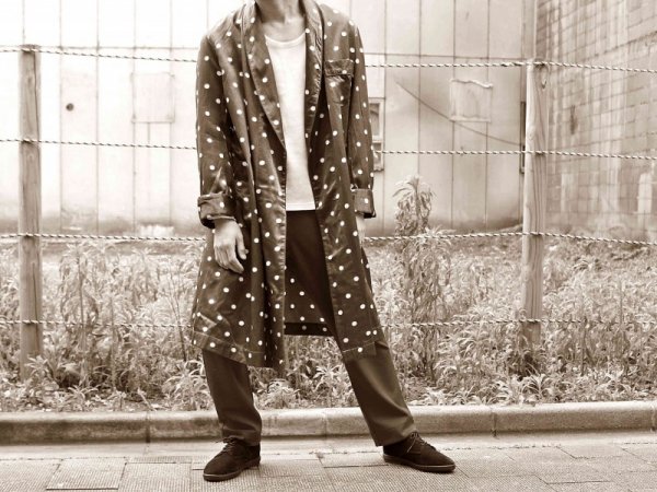 サテンパジャマガウン