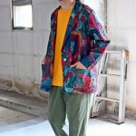 総柄ライトテーラードジャケット