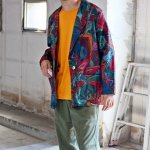 総柄ライトテーラードジャケット