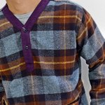 チェックプルオーバーシャツ