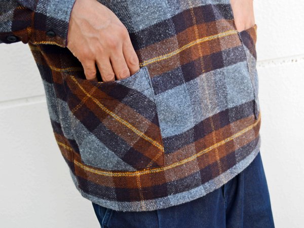 チェックプルオーバーシャツ