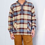 チェックプルオーバーシャツ
