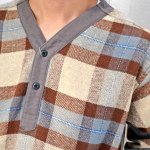 チェックプルオーバーシャツ