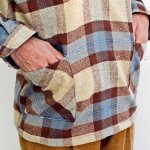 チェックプルオーバーシャツ