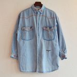 Nasngwam.のFLOWER DENIM SHIRTS