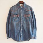 Nasngwam.のFLOWER DENIM SHIRTS