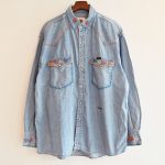 Nasngwam.のFLOWER DENIM SHIRTS