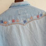 Nasngwam.のFLOWER DENIM SHIRTS