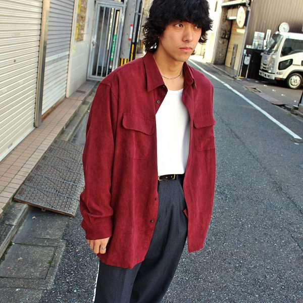 フェイクスウェードシャツ