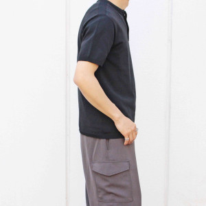 sogliaのコットンニットヘンリーTee