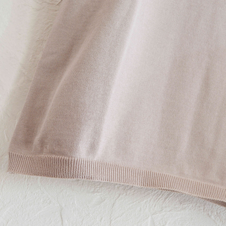 sogliaのコットンニットヘンリーTee