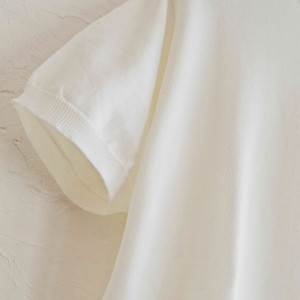 sogliaのコットンニットヘンリーTee