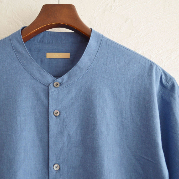 BAND COLLAR CHAMBRAY SHIRTS