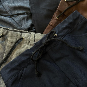 REMAKE WAIST DRAWSTRING VINTAGE SLACKS