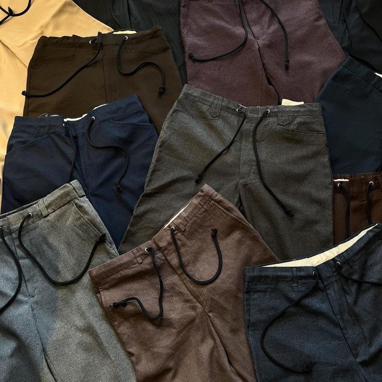 REMAKE WAIST DRAWSTRING VINTAGE SLACKS