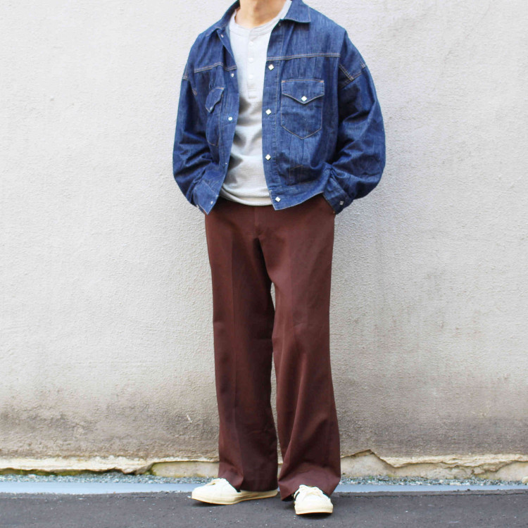 REMAKE WAIST DRAWSTRING VINTAGE SLACKS