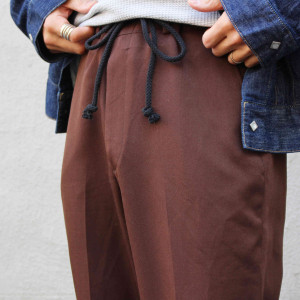 REMAKE WAIST DRAWSTRING VINTAGE SLACKS