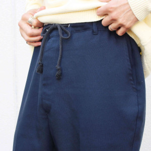REMAKE WAIST DRAWSTRING VINTAGE SLACKS