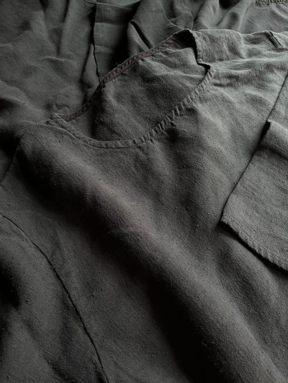 ANTIQUE LINEN TOP / OVER DYE