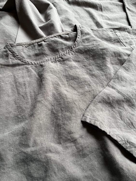 ANTIQUE LINEN TOP / OVER DYE