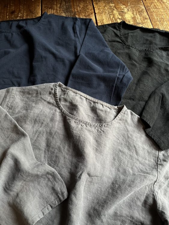 ANTIQUE LINEN TOP / OVER DYE