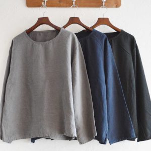 ANTIQUE LINEN TOP / OVER DYE