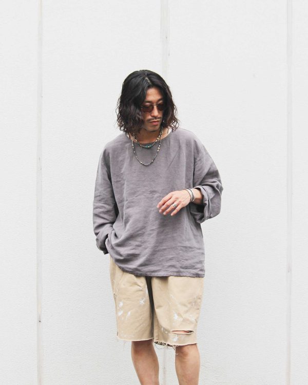 ANTIQUE LINEN TOP / OVER DYE