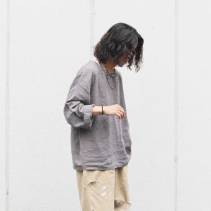 ANTIQUE LINEN TOP / OVER DYE