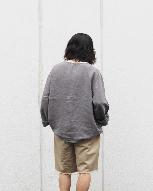 ANTIQUE LINEN TOP / OVER DYE