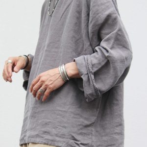 ANTIQUE LINEN TOP / OVER DYE