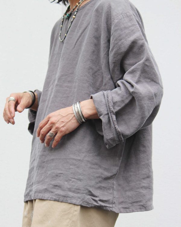 ANTIQUE LINEN TOP / OVER DYE