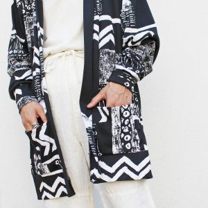 GEOMETRIC PATTERN GOWN