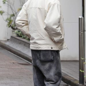 IMPRESTOREのDenim boa jacketスタイル