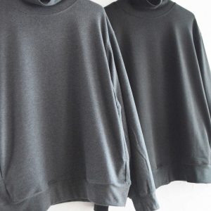 LOUNGE SUEDE HIGH NECK SWEAT