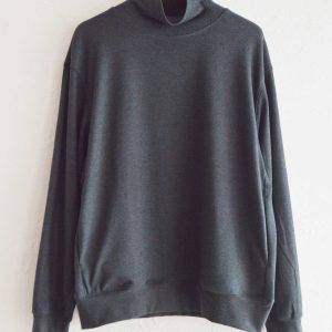 LOUNGE SUEDE HIGH NECK SWEAT