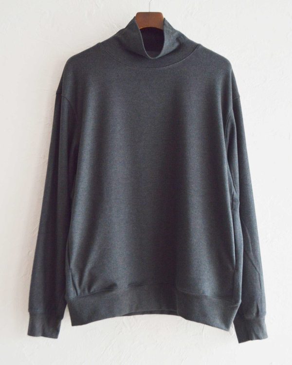 LOUNGE SUEDE HIGH NECK SWEAT