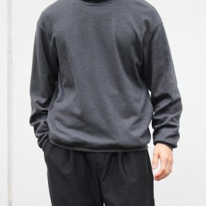 LOUNGE SUEDE HIGH NECK SWEAT