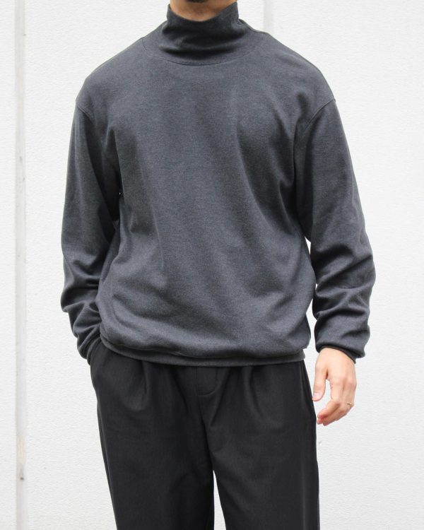 LOUNGE SUEDE HIGH NECK SWEAT