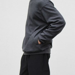 LOUNGE SUEDE HIGH NECK SWEAT