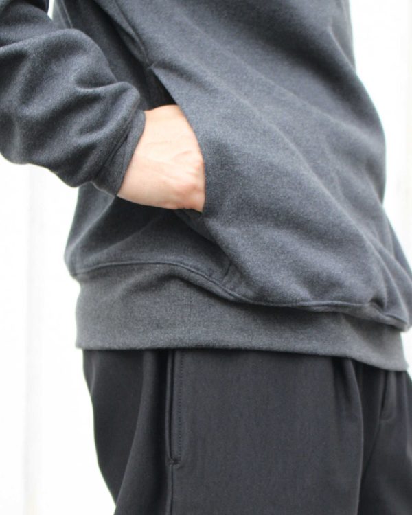 LOUNGE SUEDE HIGH NECK SWEAT